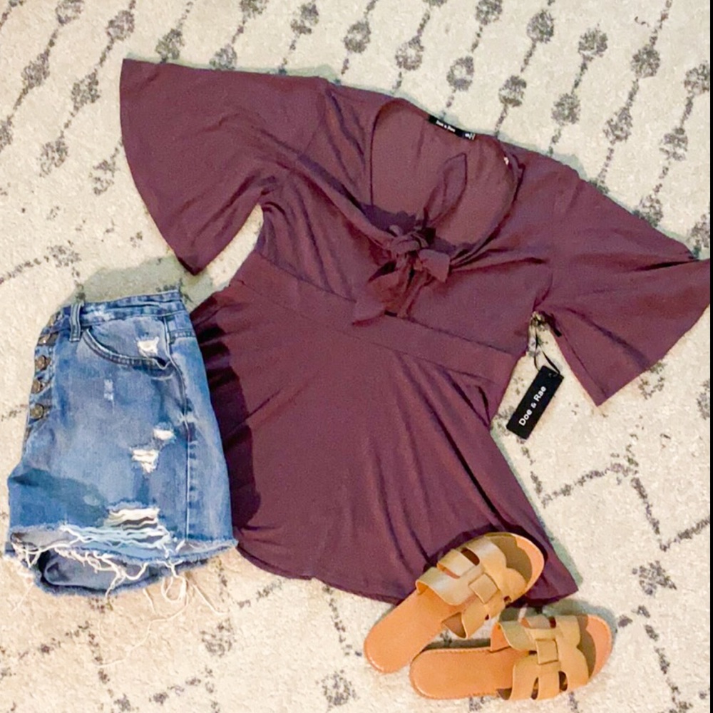 NWT Purple Tie Knot Blouse Small